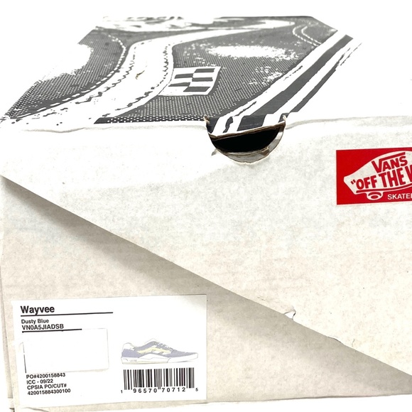 VANS Wayvee Shoe Low Top Sneakers Skate Dusty Blue Suede Mesh Men's VN0A5JIADSB - Picture 10 of 10